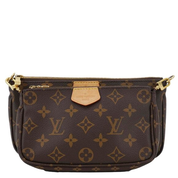 Louis Vuitton Multi Pochette Accessoires Monogram Canvas Crossbody Bag Brown - Picture 3 of 15
